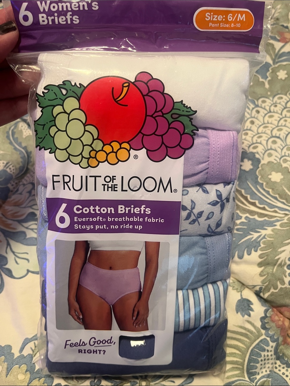 Fruit of the Loom Women's Briefs - White, Lavender, Light Blue, Navy